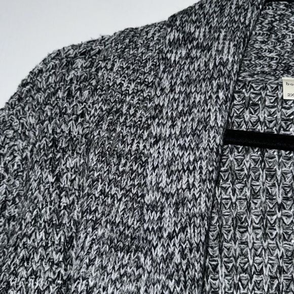 Bobbie Brooks Plus Size 2X Open Front Cardigan Sweater Black & White Knit - Picture 4 of 9